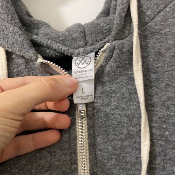 Alternative | Grey Zipper Hoodie L - Picture 4 of 7